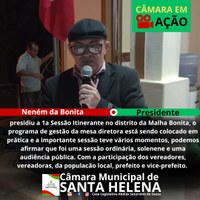 Dentro da programação de gestão da mesa diretora da Câmara Municipal de Santa Helena-PB, para o biênio 23/24 Está sendo colocada em prática as sessões itinerantes e iniciamos pelo Distrito da MALHADA BONITA