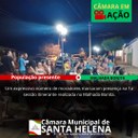 Na última Sessão Itinerante que aconteceu no distrito da Malhada Bonita a Câmara Municipal de Santa Helena aprovou importantes Projetos de Lei e Requerimentos.